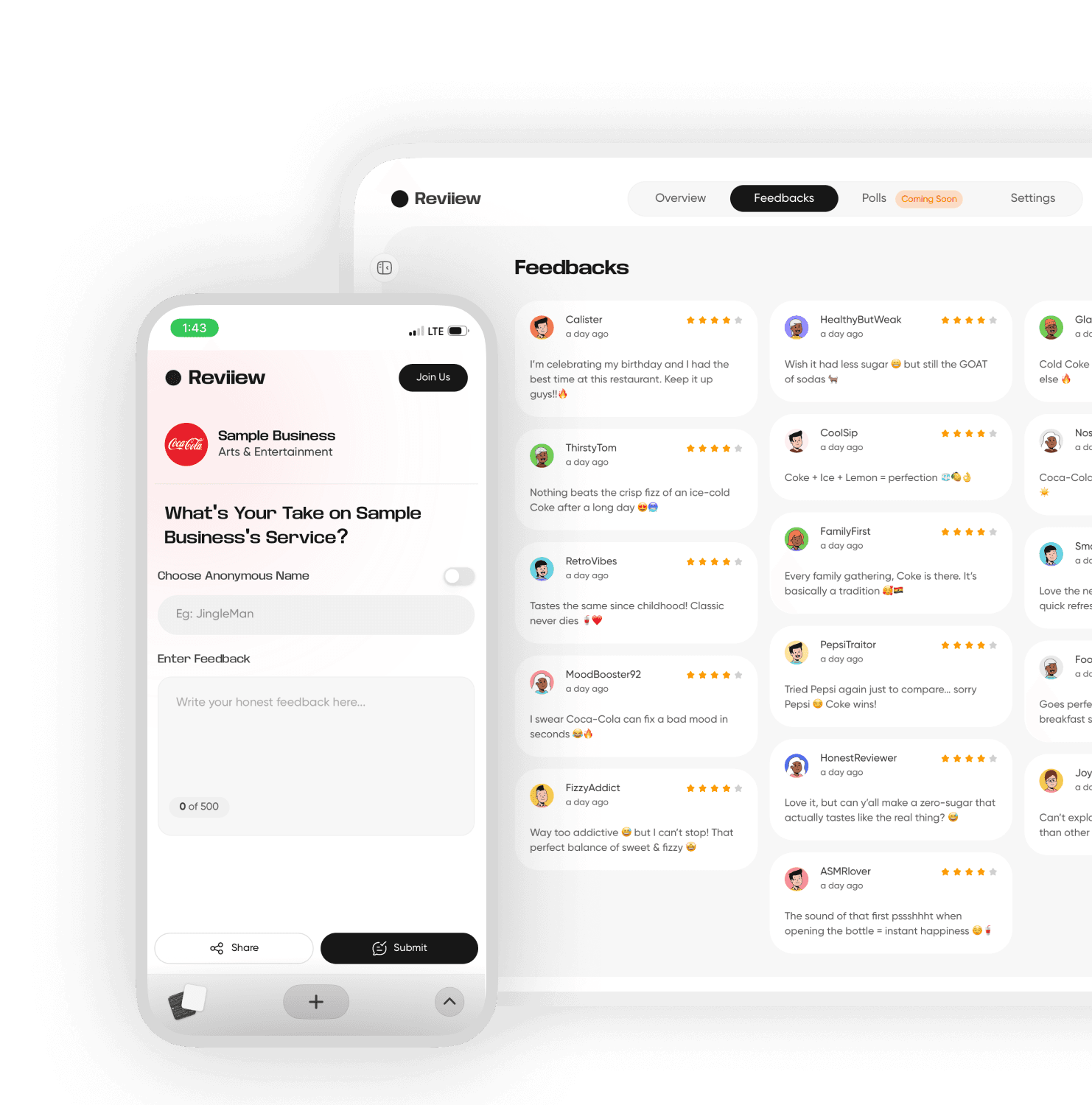 Instant Review via QR Codes